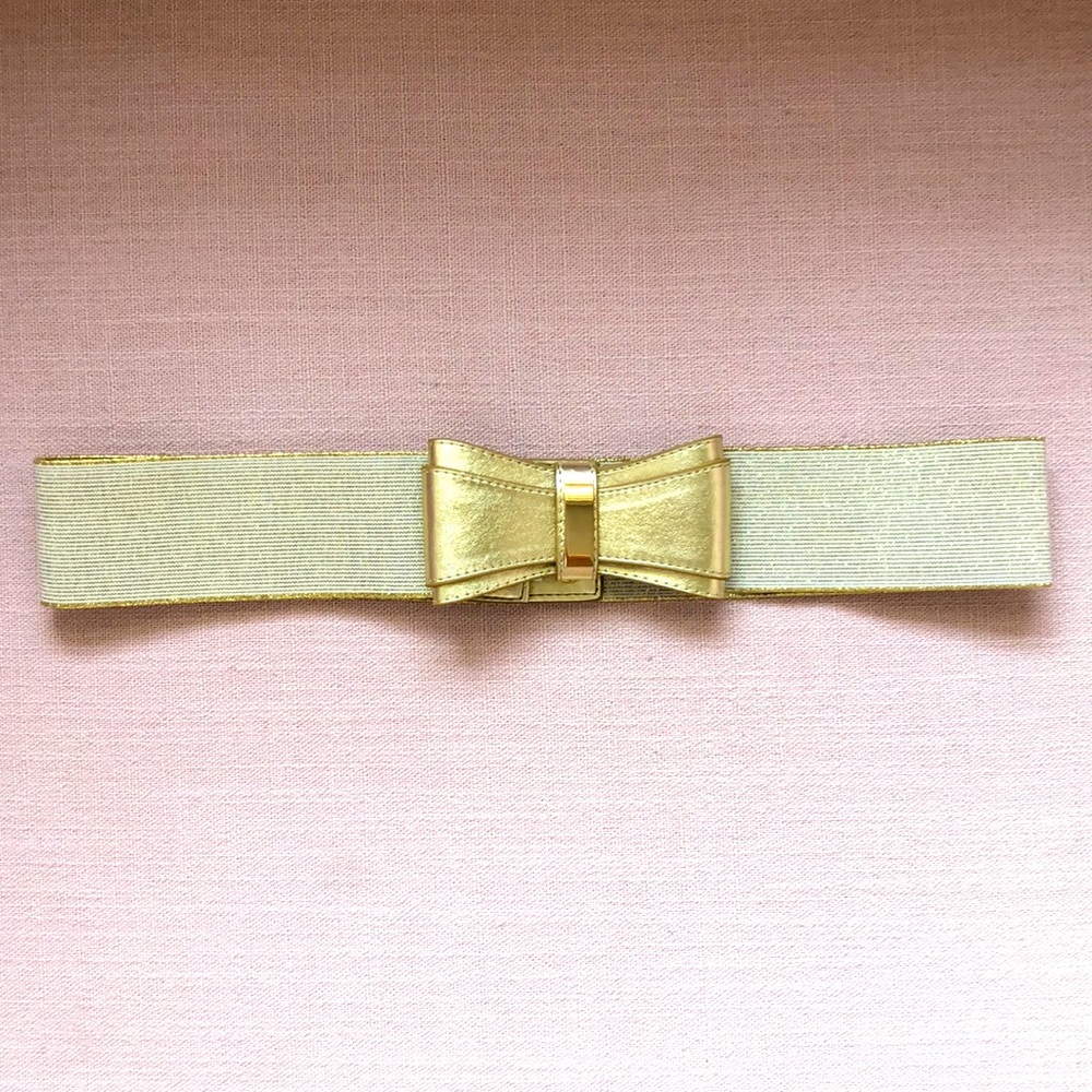 Lily Pulitzer gold bow belt